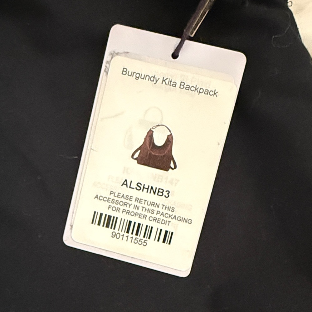 AllSaints Small Kita convertible shoulder bag/backpack/crossbody tote - Burgundy - Picture 9 of 11